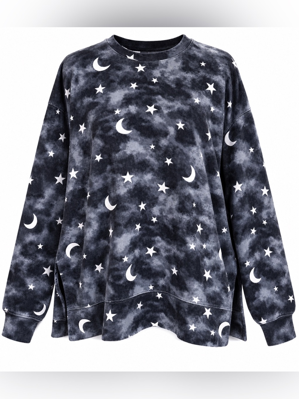 Jasmine & Ginger Gray Night Sky Star & Moon Sweatshirt